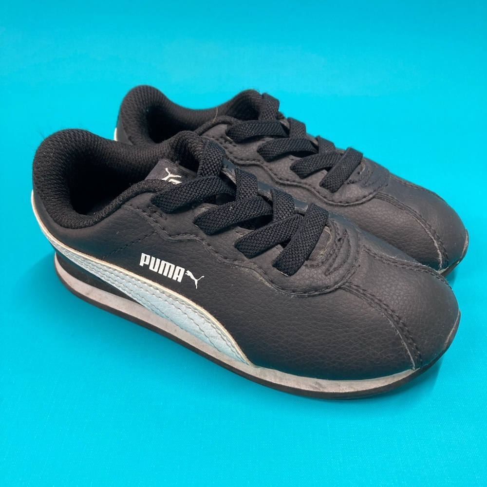 Puma Kids Black and White Sneakers